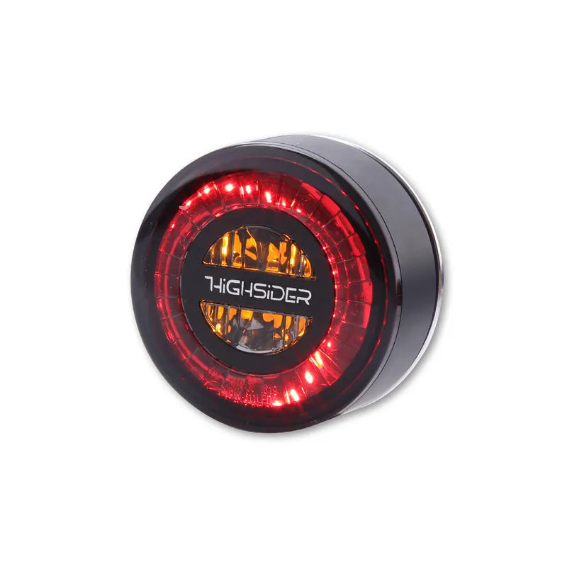 LED-Blinker Module mit Rück- & Bremslicht Highsider Pro Rocket, Schwarz, Getönt