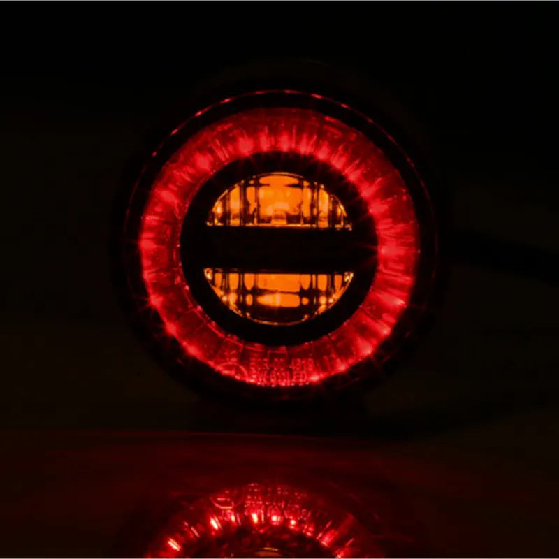 LED-Blinker Module mit Rück- & Bremslicht Highsider Pro Rocket, Schwarz, Getönt