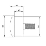 LED-Blinker Module mit Rück- & Bremslicht Highsider Pro Rocket, Schwarz, Getönt