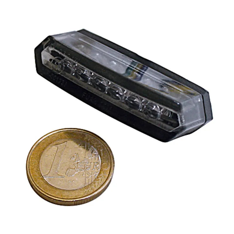 LED-Rücklicht Highsider Pro Malibu, Schwarz, Glas Getönt, E-geprüft, 50x14 mm