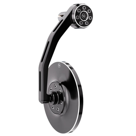 Lenkerendenspiegel Highsider Pro Conero-Evo, Alu schwarz, E-geprüft, Ø 12-22 mm
