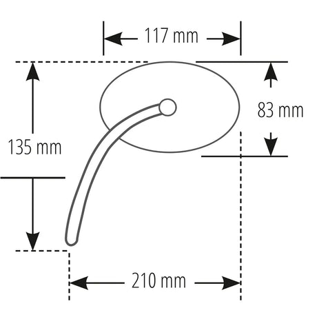 Verkleidungsspiegel Paar Highsider Pro Victory schwarz, E-geprüft, ohne Adapter