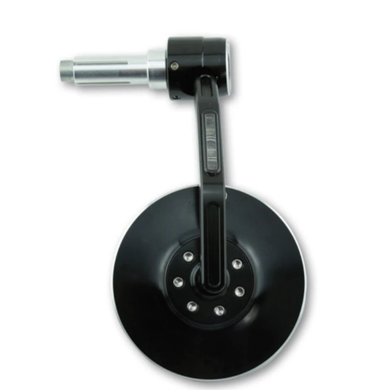 Lenkerendenspiegel mit LED Blinker Highsider Pro Conero, Schwarz, E-geprüft