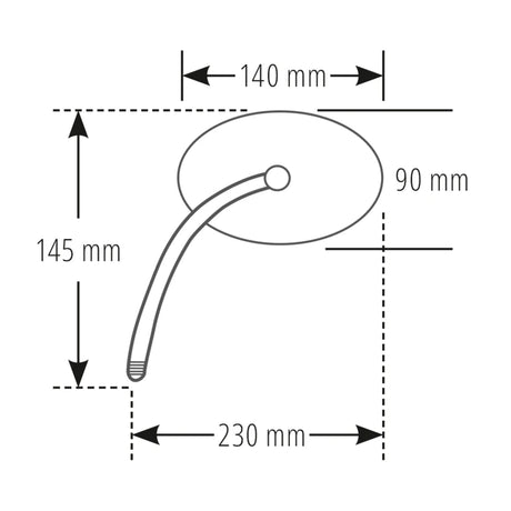 Lenkerspiegel Paar Highsider Pro Columbia 2, Schwarz, Aluminium, E-geprüft, M10