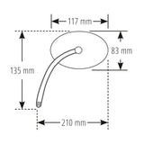 Lenkerspiegel Highsider Pro Victory-X, Schwarz, Aluminium, E-geprüft, M10
