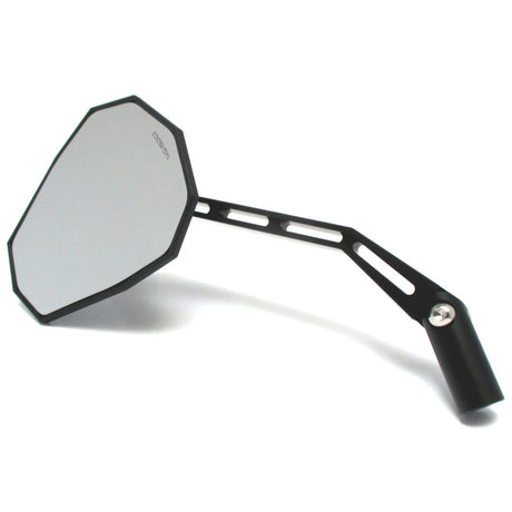 Lenkerspiegel Paar Highsider Pro Stealth-X1, Schwarz, Alu & ABS, E-geprüft, M10