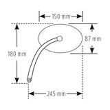 Lenkerspiegel Paar Highsider Pro Sempione, Schwarz, Alu & ABS, E-geprüft, M10