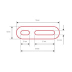Spiegeladapter-Set für Verkleidungsspiegel Highsider Pro lang, Schwarz, 76x18 mm