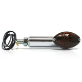 Mini Blinker Shin-Yo Cat-Eye, Chrom, Getönt, Langer Arm, E-geprüft, 12V 21W