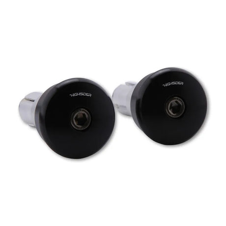 Lenkerenden Highsider Curve mit Spiegelaufnahme, Schwarz, Klemmung 12-22 mm