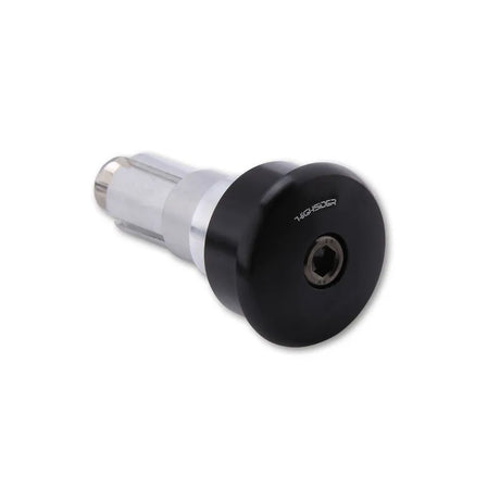 Lenkerenden Highsider Curve mit Spiegelaufnahme, Schwarz, Klemmung 12-22 mm