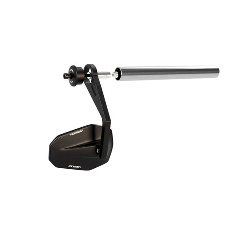 Lenkerenden Highsider Curve mit Spiegelaufnahme, Schwarz, Klemmung 12-22 mm