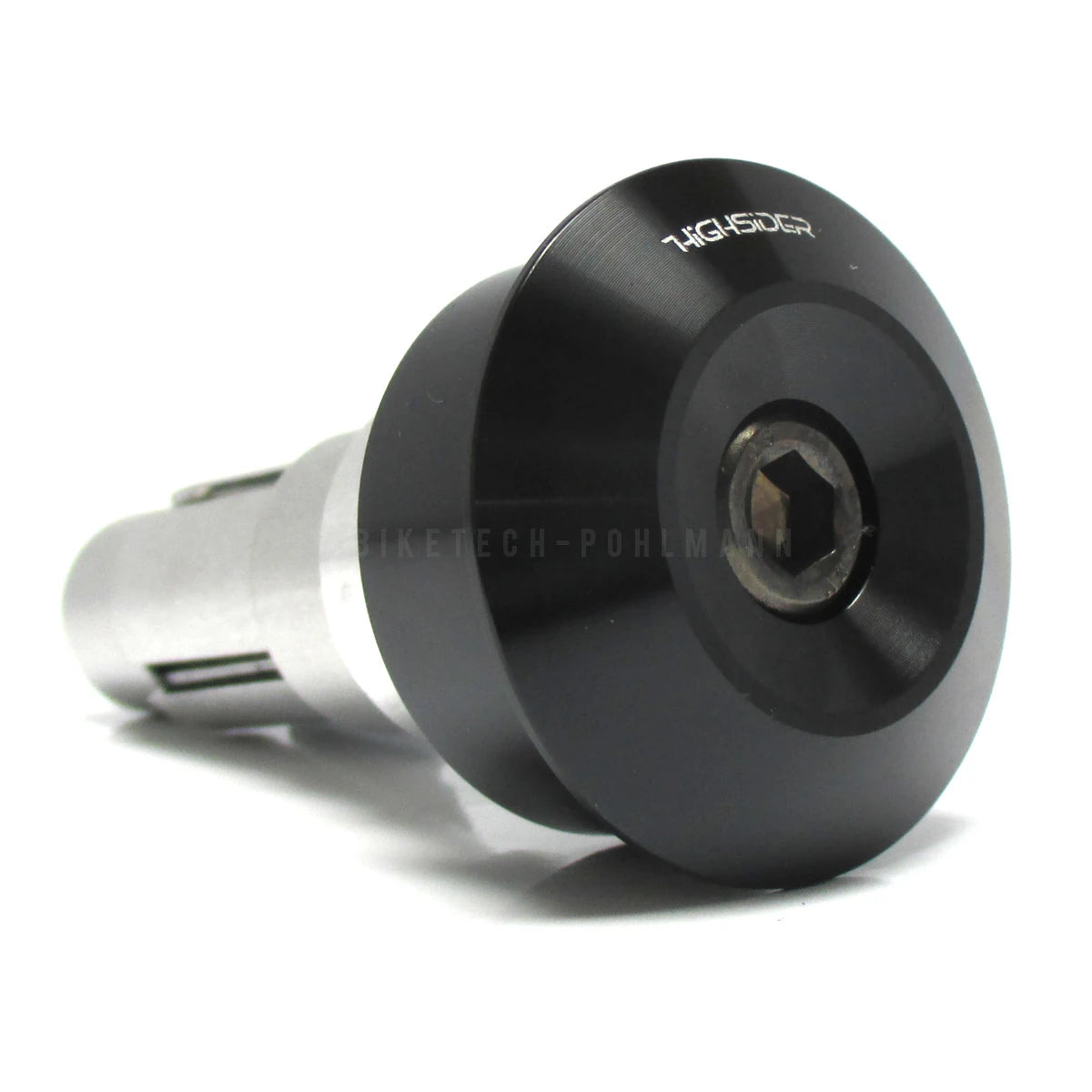 Lenkerenden Highsider Montana Dot mit Spiegelaufnahme, Schwarz, Klemmung 12-22mm