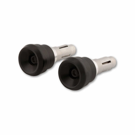 Lenkerenden Highsider Akron-LS mit Spiegelaufnahme, Schwarz, Klemmung 12-22 mm