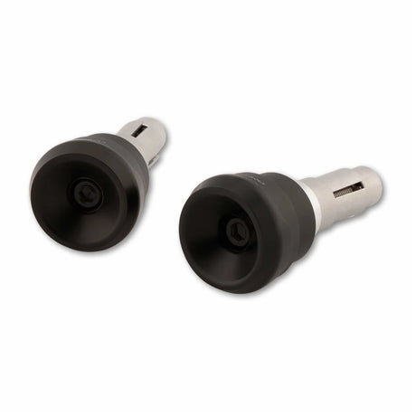 Lenkerenden Highsider Akron-LS mit Spiegelaufnahme, Schwarz, Klemmung 12-22 mm