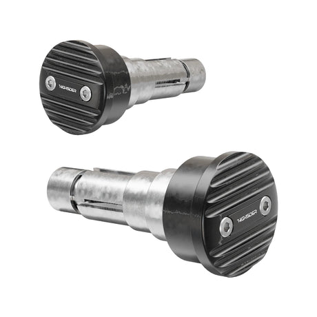 Lenkerenden Highsider Pro Wave mit Spiegelaufnahme, Schwarz, Klemmbereich 12-22 mm