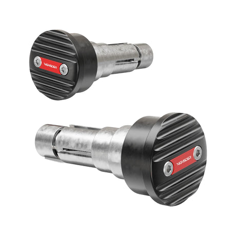 Lenkerenden Highsider Pro Wave mit Spiegelaufnahme, Rot, Klemmbereich 12-22 mm