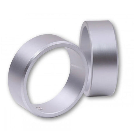 Zierringe für Lenkergewichte aus Aluminium, Silber