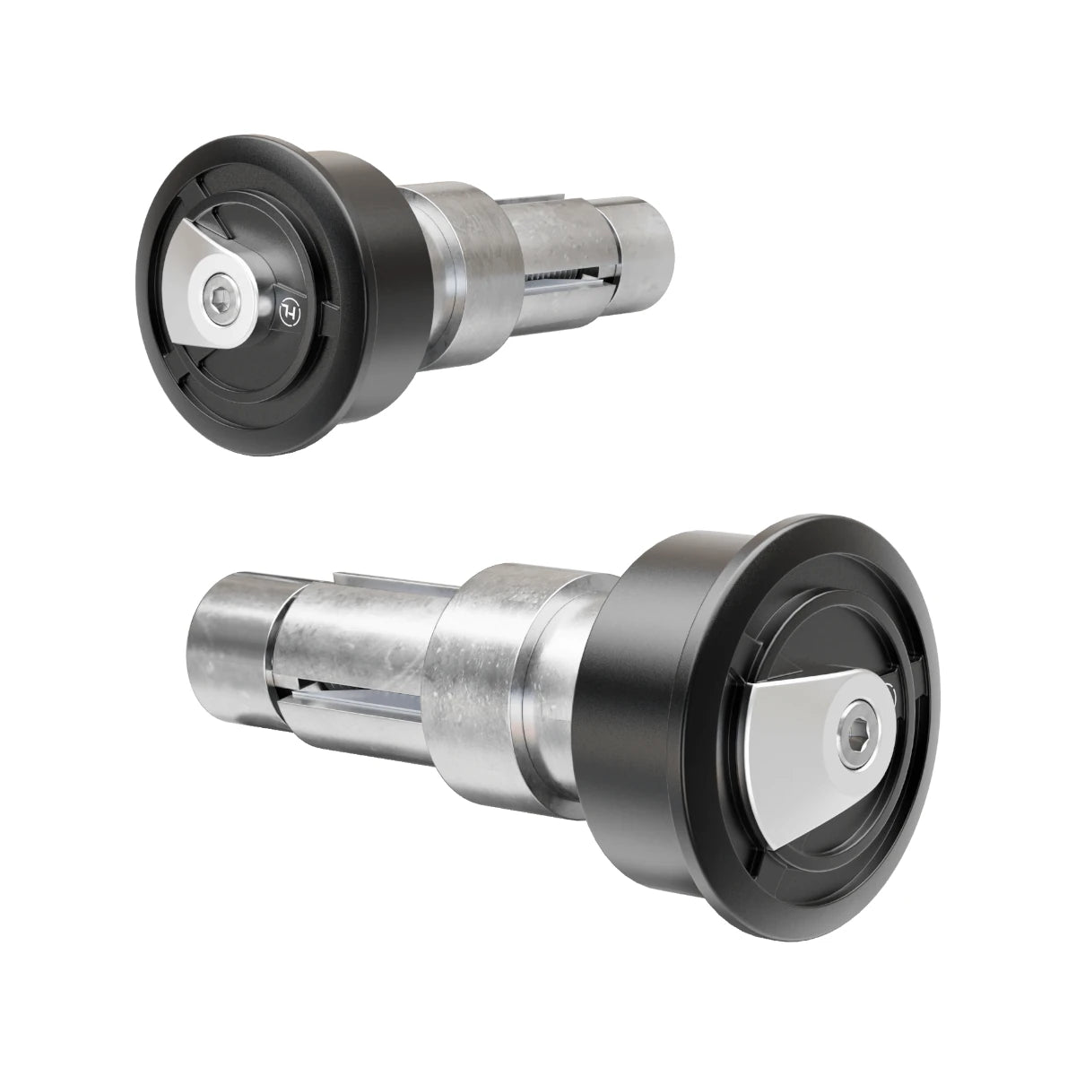 Lenkerenden Highsider Pro Enterprise-EP1 mit Spiegelaufnahme, Silber, Klemmbereich 12-22 mm
