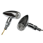 LED-Blinker Highsider Pro Micro-Bullet, Chrom, Glas Klar, E-geprüft, 12V/1W