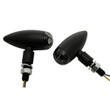 LED-Blinker Paar Highsider Micro-Bullet schwarz, Getönt, M10, E-geprüft, 12V/1W