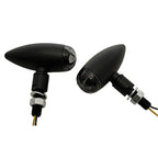 LED-Blinker Highsider Pro Micro-Bullet, Schwarz, Glas Klar, E-geprüft, 12V/1W