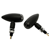 LED-Blinker Highsider Pro Micro-Bullet, Schwarz, Glas Klar, E-geprüft, 12V/1W