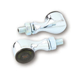 LED-Blinker Paar Highsider Apollo Classic chrom, Getönt, M8, E-geprüft, 12V/3W