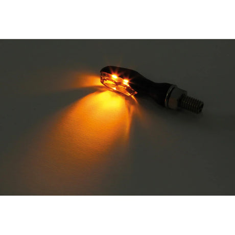 LED-Blinker Paar Highsider Pro Sonic-X2 schwarz, Getönt, M8, E-geprüft, 12V/1,6W