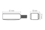 LED-Blinker Paar Highsider Pro Bronx silber, Getönt, M8, E-geprüft, 12V/2W