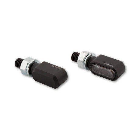 LED-Blinker Paar Highsider Little Bronx schwarz, Getönt, M8, E-geprüft, 12V/1,2W