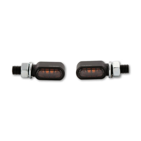 LED-Blinker Paar Highsider Little Bronx schwarz, Getönt, M8, E-geprüft, 12V/1,2W