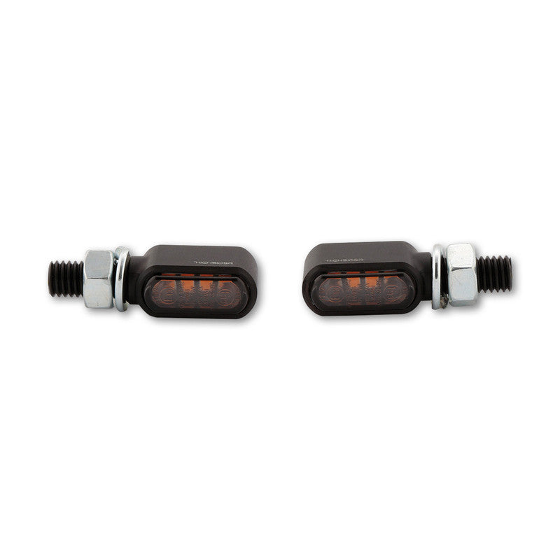 LED Blinker HIGHSIDER Pro Little Bronx, Schwarz, Getönt, E-geprüft