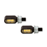 LED-Blinker mit Positionslicht Highsider Little Bronx 2in1 schwarz, E-geprüft