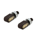 LED-Blinker mit Positionslicht Highsider Little Bronx 2in1 schwarz, E-geprüft