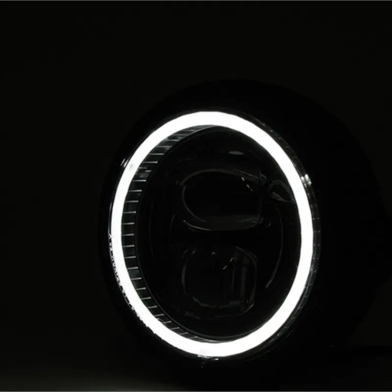 LED-Scheinwerfer 5 3/4 Zoll Highsider Pro Pecos Typ 7, Mattschwarz, Unten