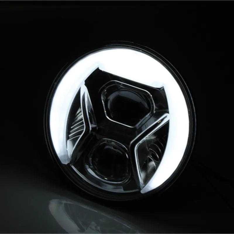 LED Hauptscheinwerfer-Einsatz 7 Zoll Highsider Pro Typ 8, Getönt Klar, E-geprüft