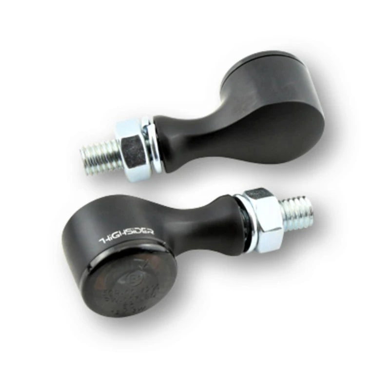 LED Blinker HIGHSIDER Pro Apollo Classic mit Rück- & Bremslicht, Schwarz, Getönt