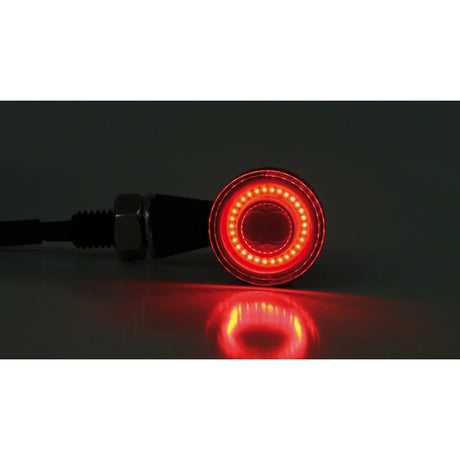 LED Blinker HIGHSIDER Pro Apollo Classic mit Rück- & Bremslicht, Schwarz, Getönt