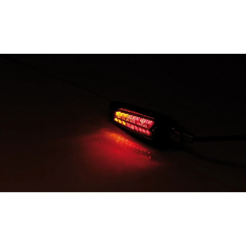 LED Blinker HIGHSIDER Pro Arc mit Rück- & Bremslicht, Schwarz, Getönt