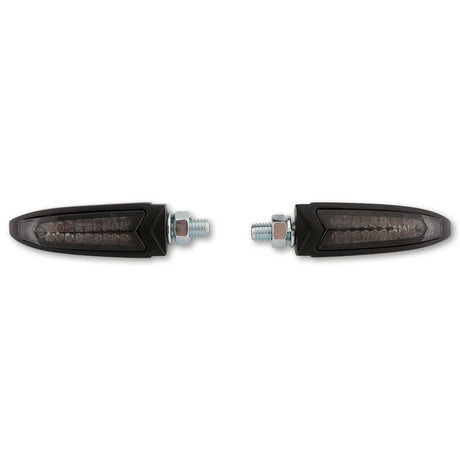 LED Blinker HIGHSIDER Pro Arc mit Rück- & Bremslicht, Schwarz, Getönt