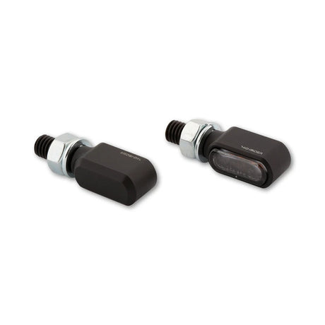 LED Blinker HIGHSIDER Pro Little Bronx mit Rück- & Bremslicht, Schwarz, Getönt
