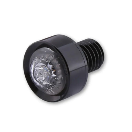 LED-Rücklicht Highsider Mono schwarz, Alu, Klar, Ø 18 mm, M10, E-geprüft, 12V/1W