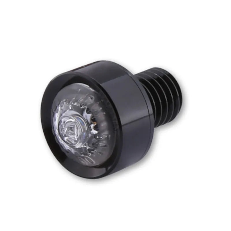 LED-Rücklicht Modul Highsider Pro Mono, Schwarz, Glas Klar, E-geprüft, Ø 18 mm