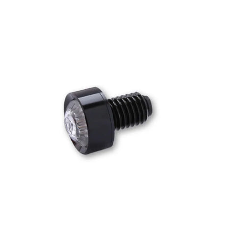 LED-Rücklicht Highsider Mono schwarz, Alu, Klar, Ø 18 mm, M10, E-geprüft, 12V/1W