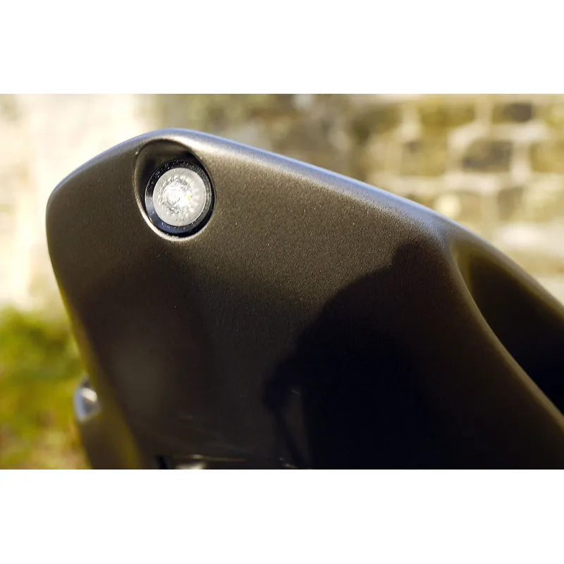 LED-Rücklicht Modul Highsider Pro Mono, Schwarz, Glas Klar, E-geprüft, Ø 18 mm