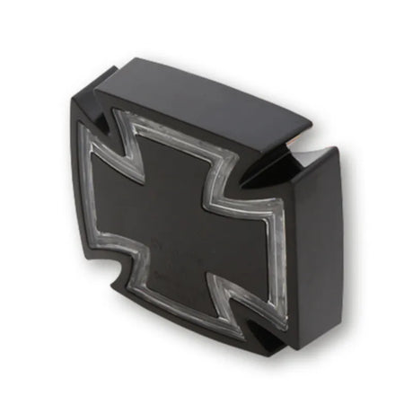 LED-Rücklicht Highsider Gothic schwarz, Klar, 74x64 mm, E-geprüft, 12V/0,5W