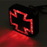 LED-Rücklicht Highsider Pro Gothic, Schwarz, Glas Klar, E-geprüft, 74x64 mm