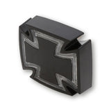 LED-Rücklicht Highsider Pro Gothic, Schwarz, Glas Klar, E-geprüft, 74x64 mm