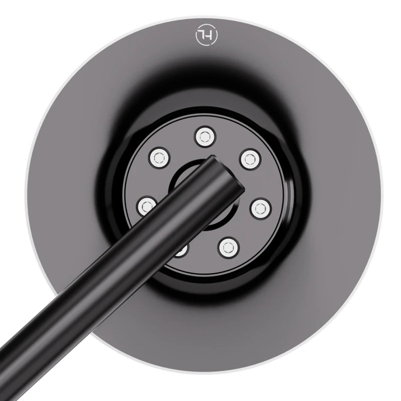 Lenkerspiegel Highsider Conero schwarz, Aluminium, E-geprüft, M10x1.25
